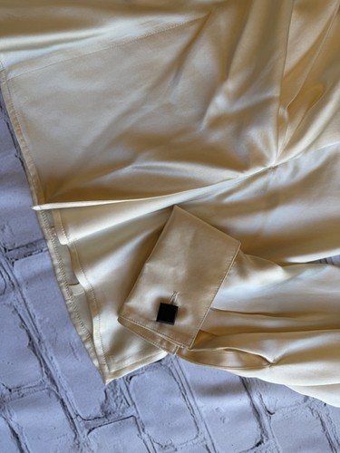 True Vintage 1980's Ivory Blouse 100% Silk Anne Klein ll Size 4 Petite Cufflinks - Picture 7 of 22