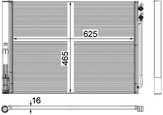 Mahle Kondensator, Klimaanlage AC 567 000P FüR BMW-image