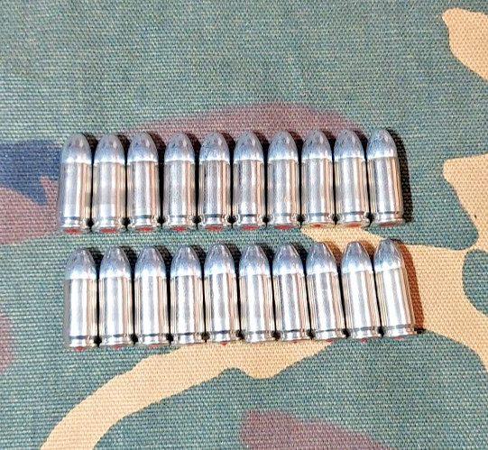 9MM LUGER SNAP CAPS  SET OF 20 "SILVER BULLETS" REAL 115GN WEIGHT!!!