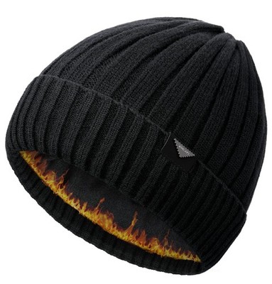 Wmcaps Winter Beanie Knitted Hats for Men Women, Fleece Lined One Size, Black 