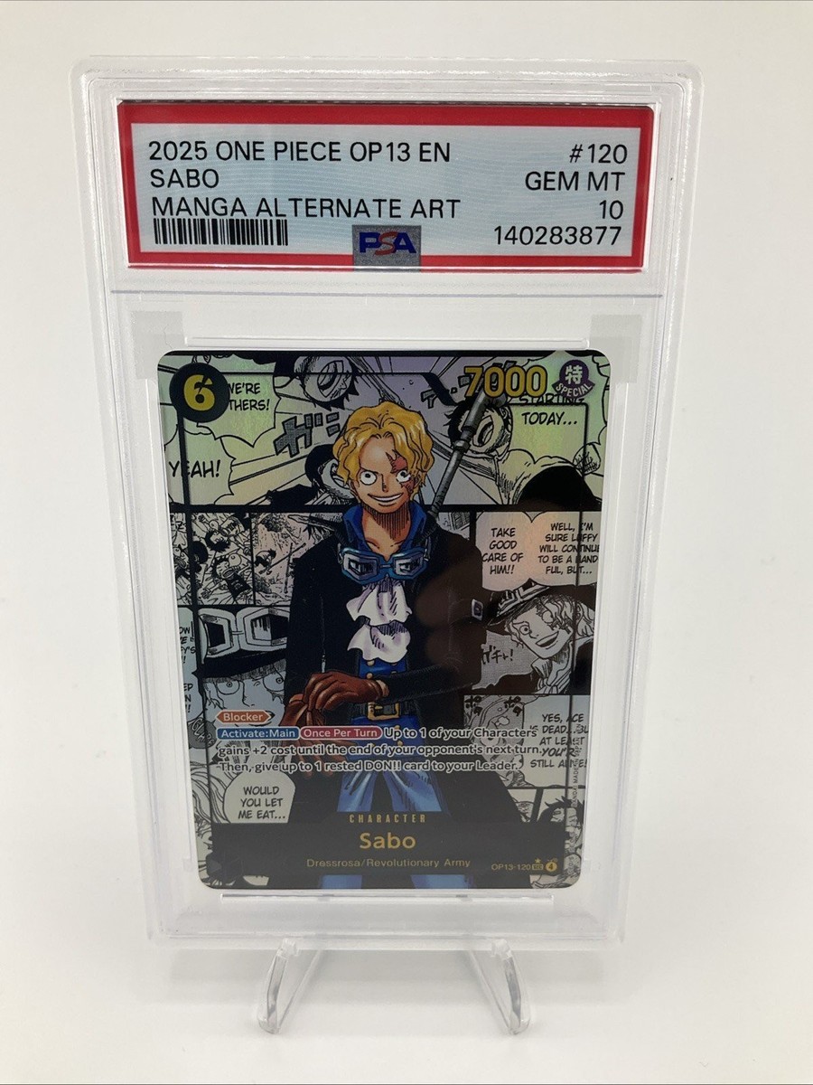 2025 One Piece Sabo - MANGA ALTERNATE ART - OP13 English PSA 10 | eBay