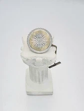 Vtg Starburst Sunburst Tie Tack Pin Lapel Pin Brooch Gold & Silver Tone Aluminum