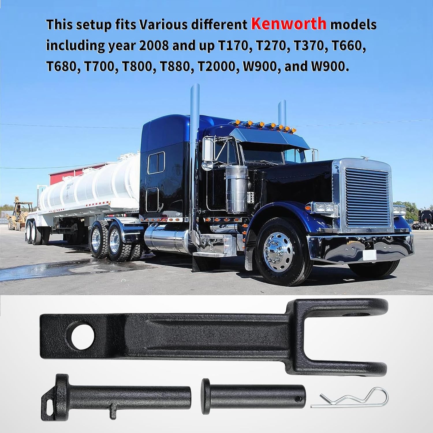 Vanshly，A20-6014 Single Tow Hook Compatible with Peterbilt/Kenworth with... 