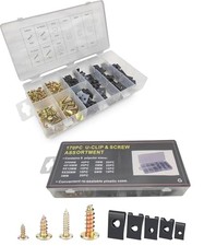 Zlirfy 170pcs U Nut Clips, 9 Different Sizes Automotive U Nut and Screw