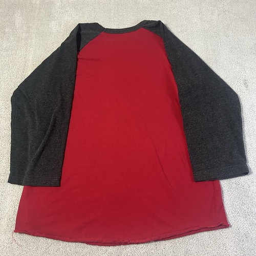 California Diamond Red Graphic Print T Shirt Mens Large Gray Raglan Sleeves - Picture 10 of 10