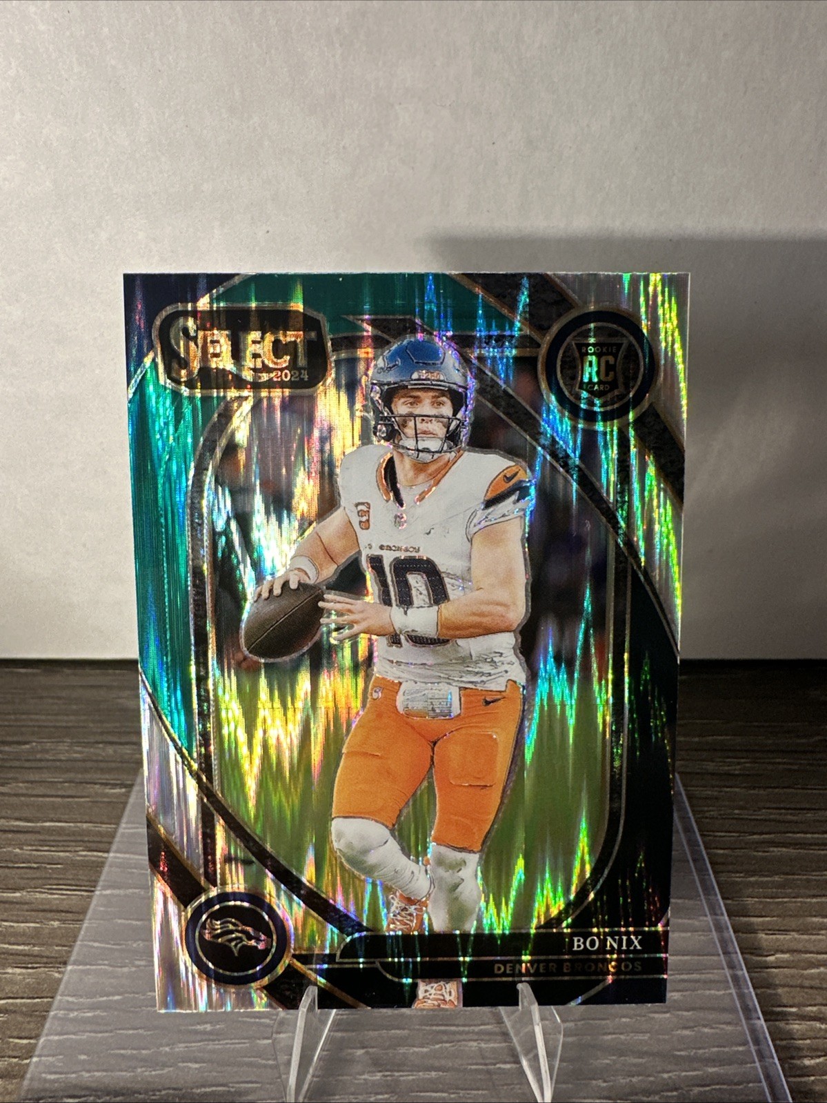 2024 Panini Select #221 Bo Nix Club Level Black & Green Shock Rookie RC Broncos