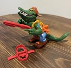 Vintage 1989 TMNT Leatherhead Action Figure - w/ Red Shotgun & Trap - Original