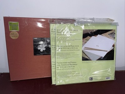 Pioneer 12x12 Silk Memory Scrapbook EZ Load Photo Album Terracotta + Refills