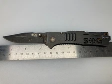 SOG Black SlimJim A/O Lockback Spring Open Assisted Folding Pocket Knife