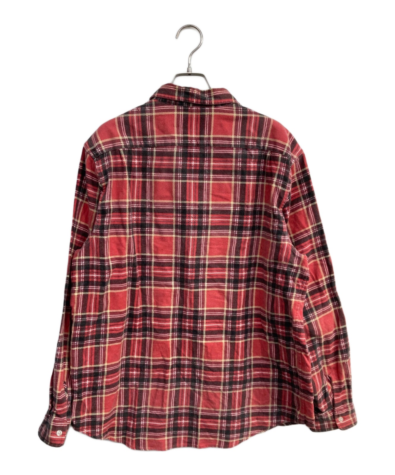 SUPREME Printed Plaid Shirt 20SS Size: L Red Men thumbnail 2