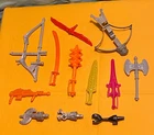 vintage heman HE-MAN MOTU PARTS WEAPONS LOT 235 Ninjor Hurricane Hordak FREESHIP