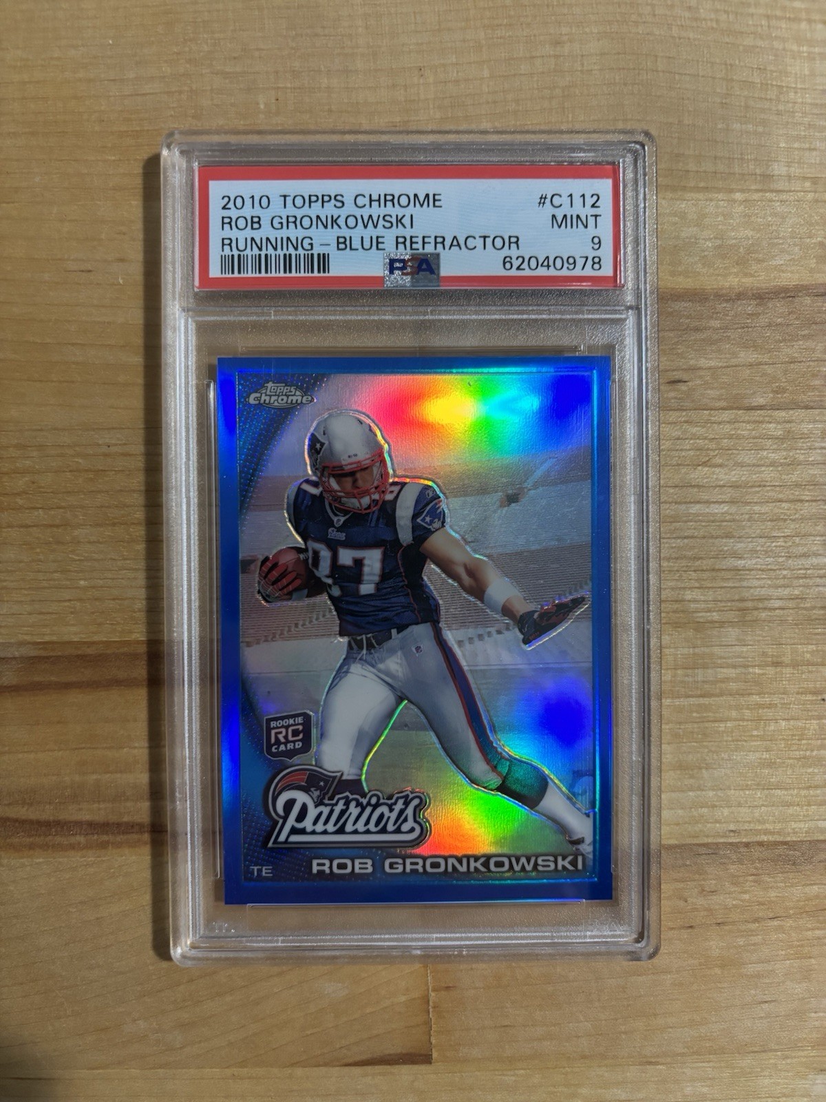 Rob Gronkowski Topps Chrome #C112 Blue Refractor