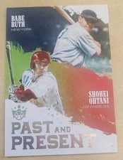 2018 Panini Diamond Kings Babe Ruth Shohei Ohtani Past and Present #PP10 Dodgers
