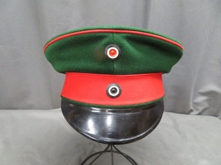 WWI IMPERIAL GERMAN ARMY VISOR CAP FOR JAGER BATTALIONS ORIGINAL BEAUTY