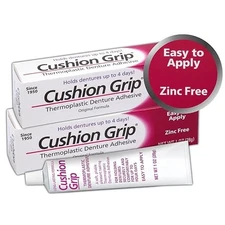 Cushion Grip Soft Pliable Thermoplastic For Refitting Dentures 1 Oz (2-Pack) NEW