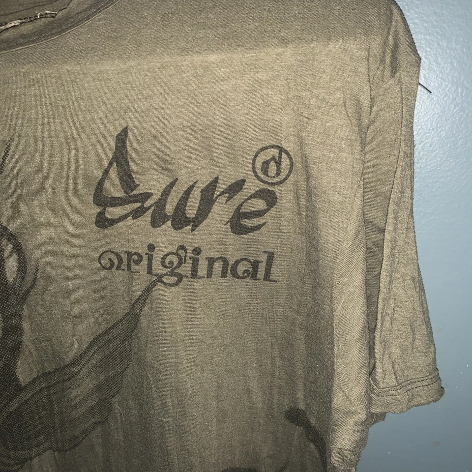 Camiseta para hombre Sure Original Koi FishGraphic mediana 100 % algodón, verde militar Foto 2 de 4