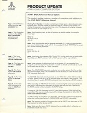 Atari Home Computer System Manual Update 1982...