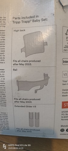 Stokke Tripp Trapp Baby Set Storm Grey New Boxed - Picture 8 of 8