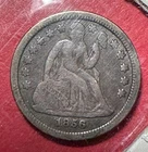 1856 US Seated LIBERTY SILVER Dime! "Philadelphia" Mint! FINE Details! Old Coin!