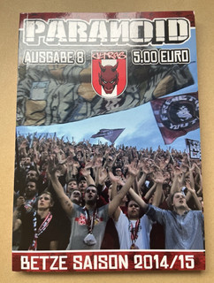 PARANOID Ausgabe 8 Ultras Fanzine 1. FC Kaiserslautern Saison 2014/15