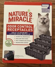 Nature s Miracle Odor Control Receptacles Self Cleaning Litter Box Refills 18 Ct