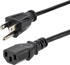 StarTech.com 6ft (1.8m) Heavy Duty Power Cord, NEMA 5-15P to C13 6 ft, Black 