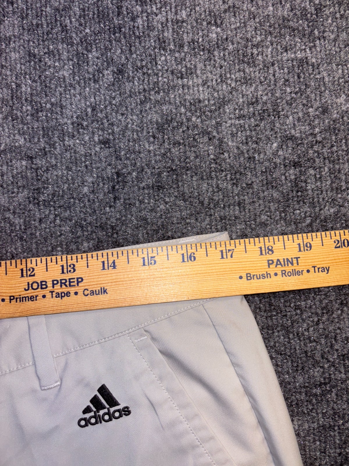 Adidas Golf Pants Men's 34x32 Gray Climalite 3 Stripes Pockets Straight Leg thumbnail 9