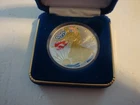New Listing2001 American Silver Eagle 1 oz coin - Beautiful colorized gold Lady Liberty