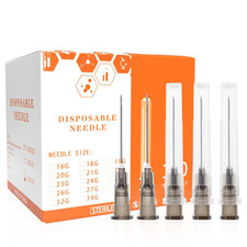 22 Gauge Needle 1 Inch, Individual Package, Box of 100 Pcs