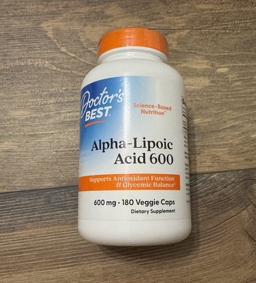 Doctors Best Alpha Lipoic Acid Supplement 600mg 180-Count