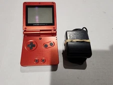Nintendo Game Boy Advance SP Flame Red – AGS-001 – Tested *SEE PICS*