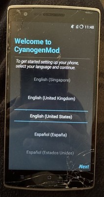 OnePlus One A0001 16GB Gray (Unlnown) Fast Ship Used Crack Glass Bad Digitizer
