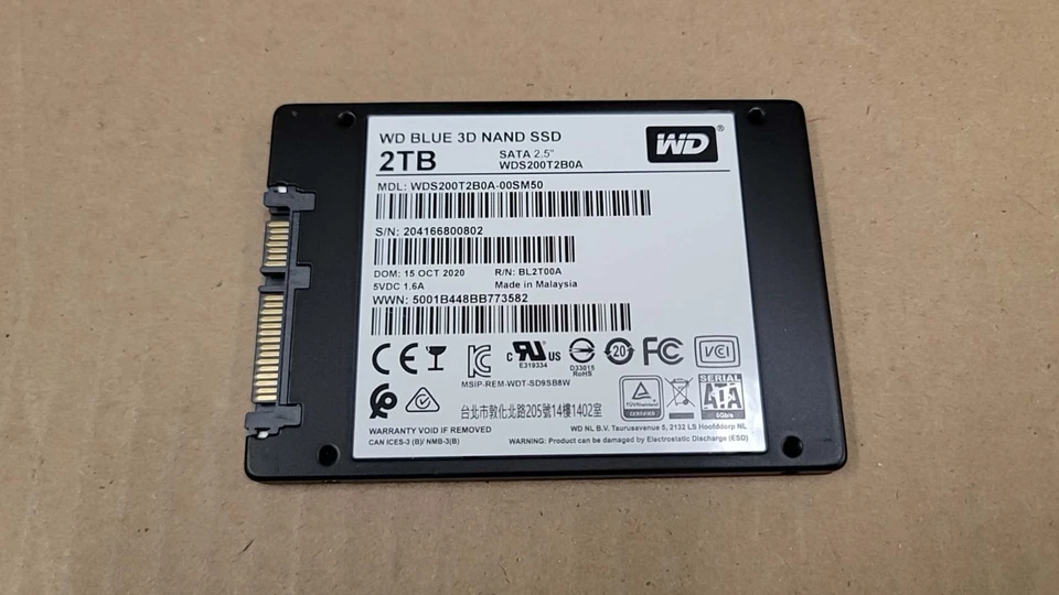 Western Digital WD Blue 2TB WDS200T2B0A 2.5" SATA 3D NAND SSD - Image 2 of 2