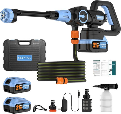 #ad 21V Portable Pressure Washer 1500PSI Blue 2 Batt $249.98