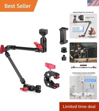 22in Magic Arm with Clamp, Long Articulating Arm Camera Mount, Adjustable Pho...