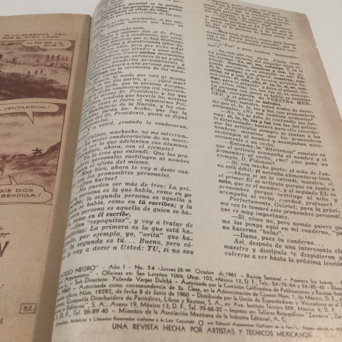 1961 SPANISH MEXICAN COMICS EL LATIGO NEGRO #54 EDAR COMIC WESTERN MEXICO - Picture 8 of 9