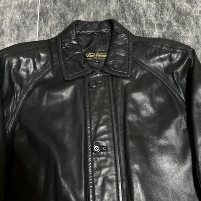 Wind Armor Leather Jacket Lambskin Size M Black Used | eBay