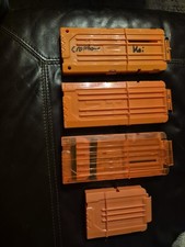 Nerf 12-Round Foam Dart Magazine Clip N-Strike Elite Lot of 4