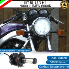 LAMPADA LED H4 6000K BIANCO 9000 LUMEN CANBUS SUZUKI GS 500 MOTO NO ERROR