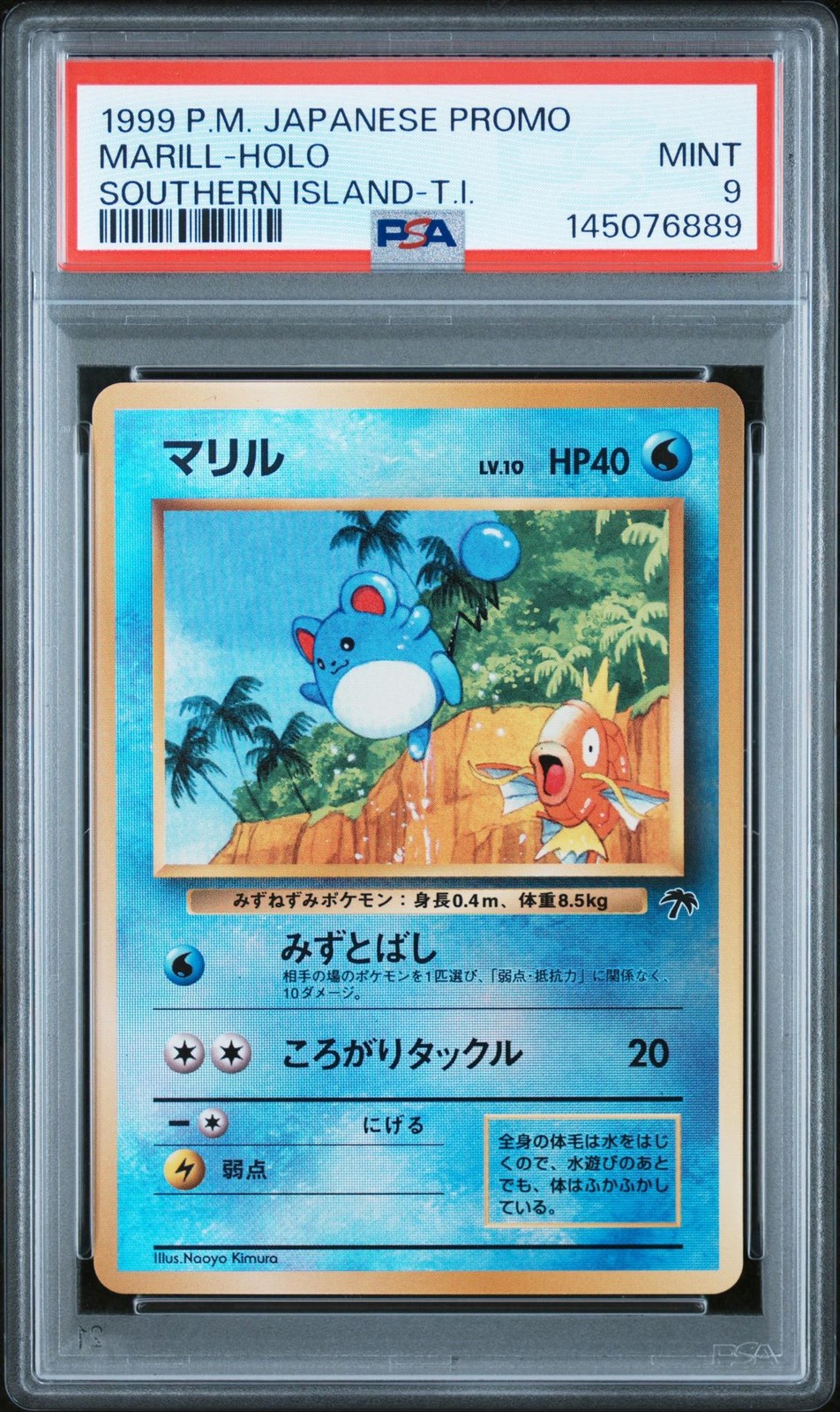1999 Pokemon Southern Islands Promo Japanese Holo Marill PSA 9