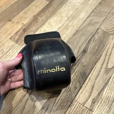Minolta AE Camera Case Black Leather Red Interior For Minolta Type Case(s)