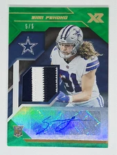 2021 XR Simi Fehoko Cowboys Rookie RC Auto Patch Green /5