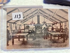 Early 1900's Billiard Post Card. Card Is In A Sleeve Then A Hard Plastic Case