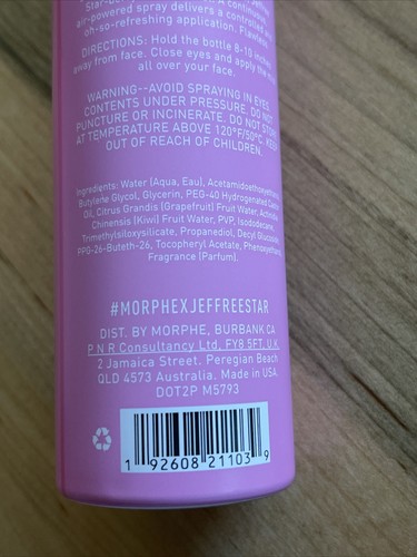 Morphe X Jeffree Star Set & Refresh Mist STAR-BERRY Scent 2.8 oz NEW💯authentic - Picture 6 of 9