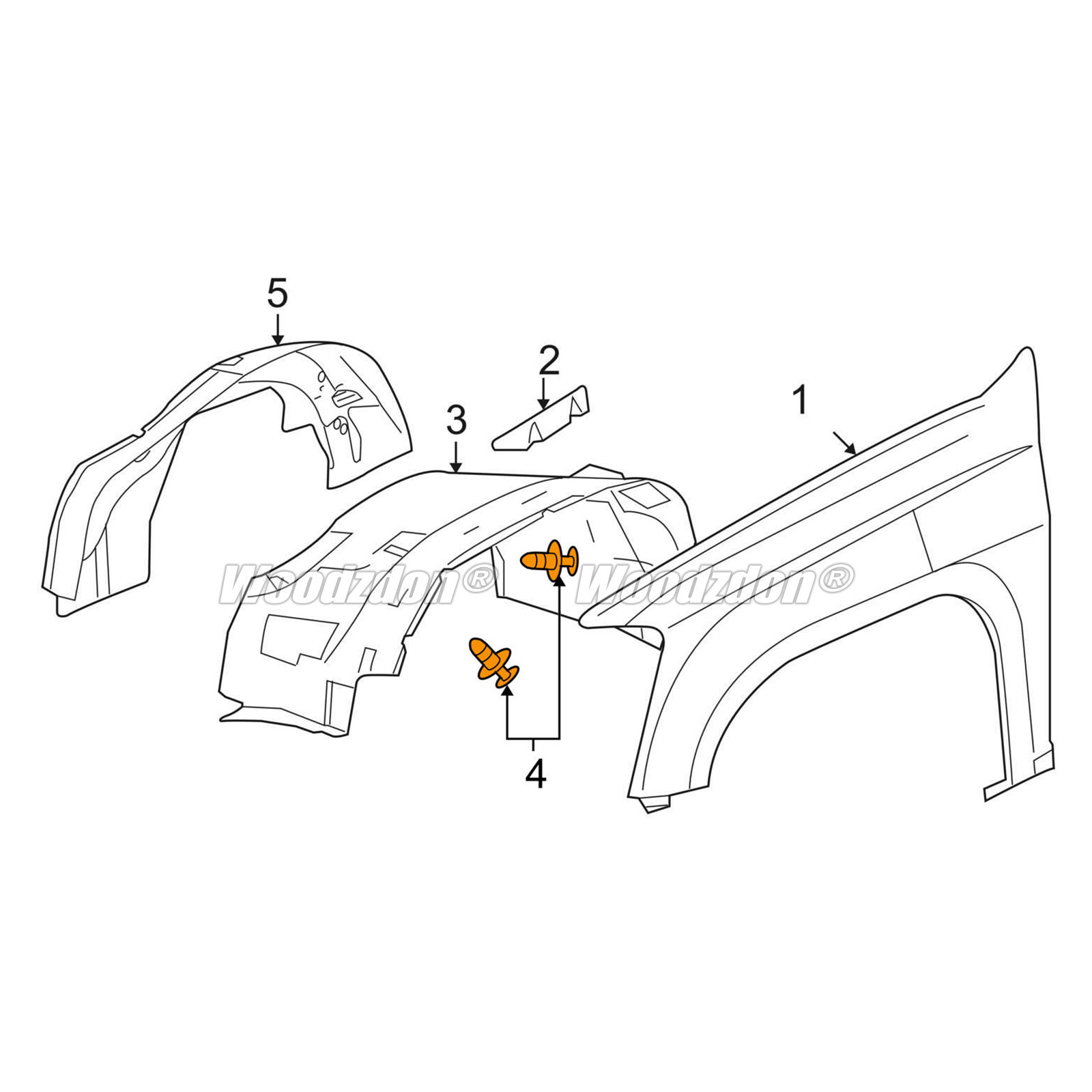 50 Pcs Fender Liner Clip Cowl Vent Retainer Push In Fastener Pin For GM