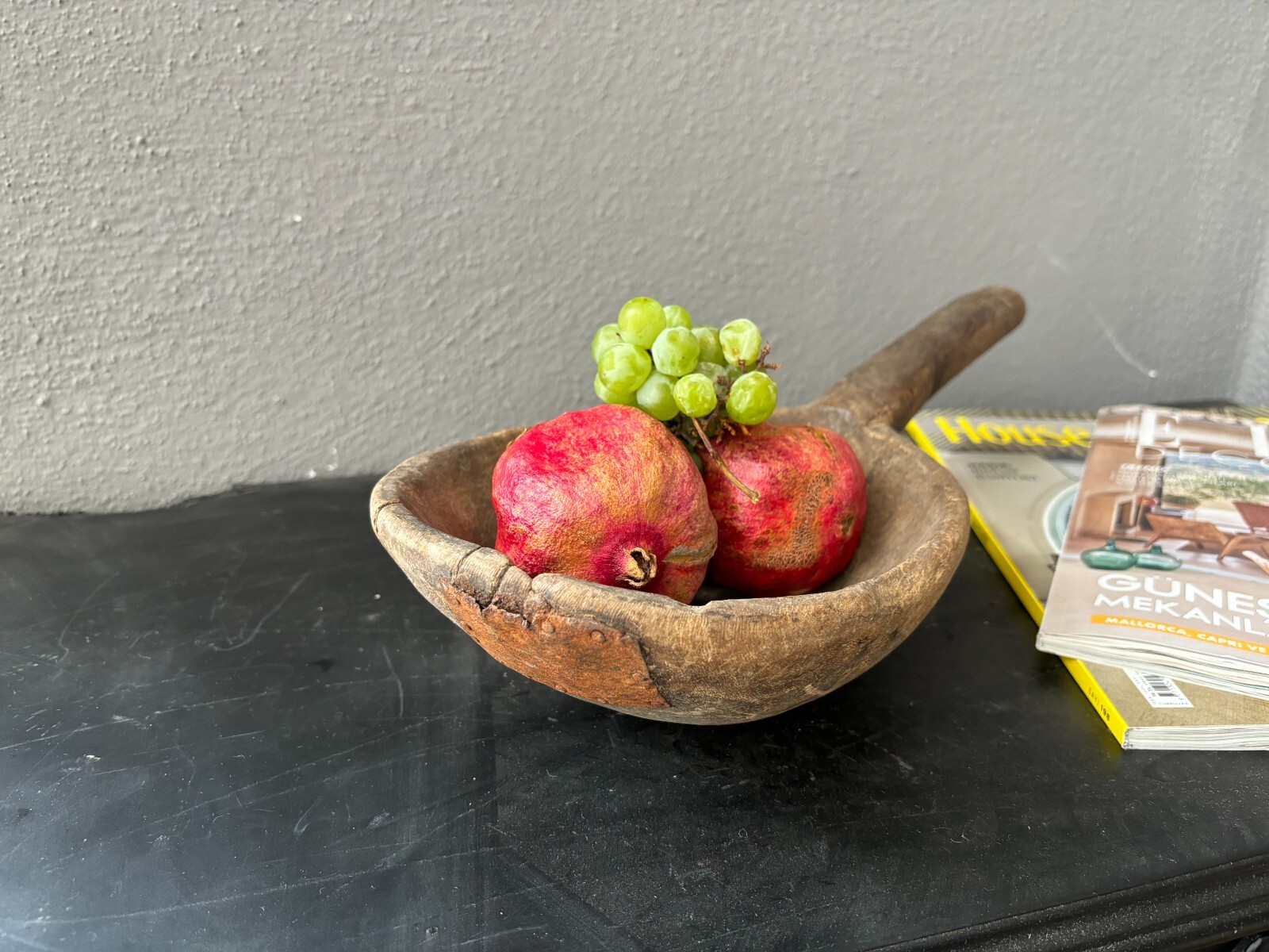 Hand Carved Vintage Wooden Bowl, Rustic Wood Bowl eBay