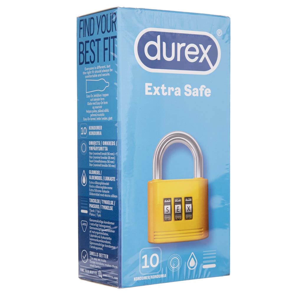 Preservativi Durex Extra Safe, 10 pezzi
