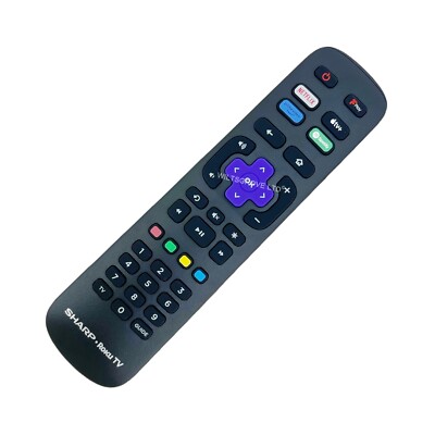 Original Sharp Roku 3026000008 RC39J0068 RC-NWIR Fernbedienung mit Netflix Prime Apple