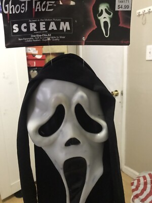 scream ghostface mask Vintage Non Glow With Tag NOS. | eBay