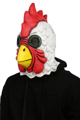 Halloween Richard Rooster Mask Hotline Miami Game Cosplay Props Latex Mask